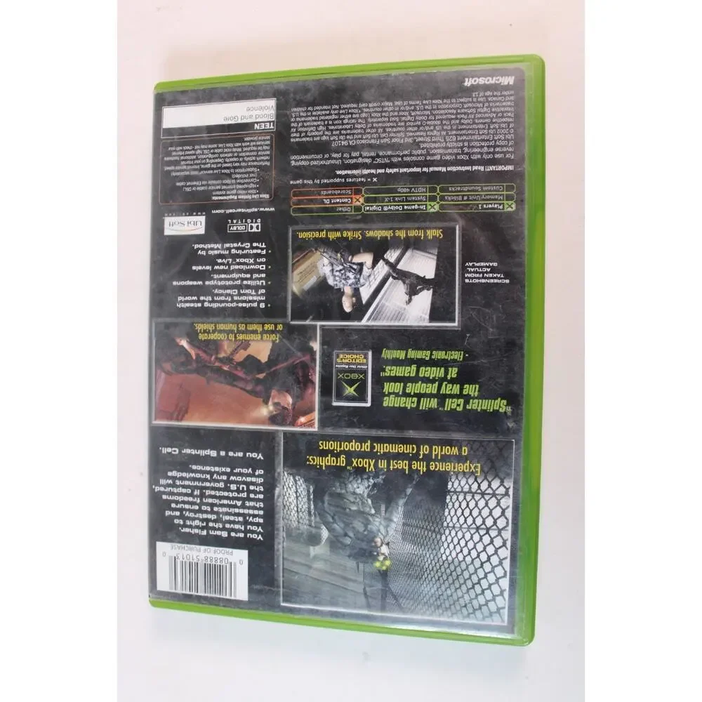Tom Clancy's Splinter Cell (Microsoft Xbox, 2002) Authentic, tested/works